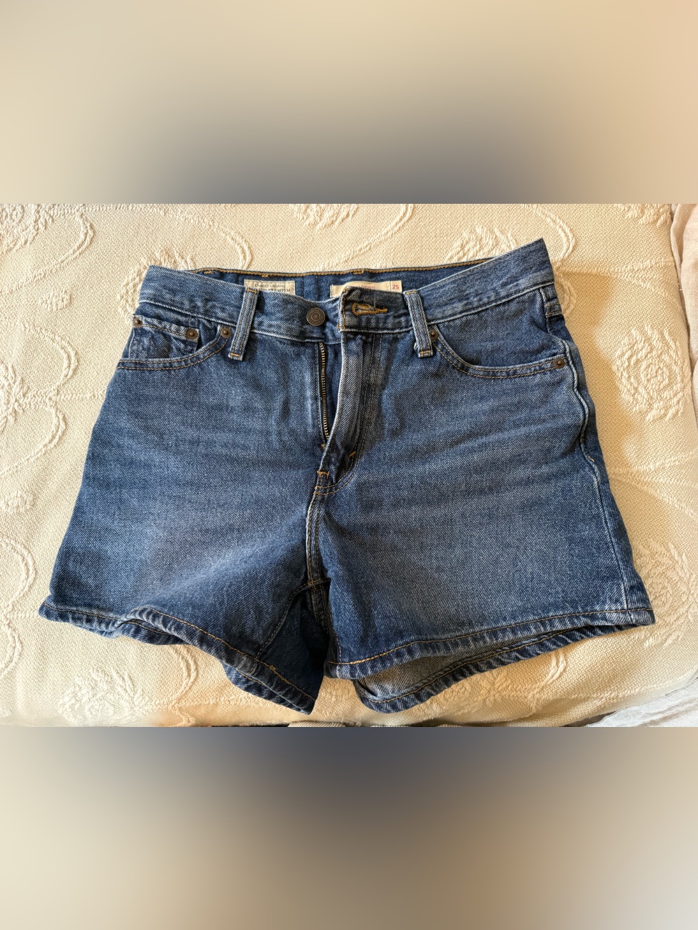 Levi's Women's Dark Blue Denim Shorts